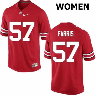 Women's Ohio State Buckeyes #57 Chase Farris Red Nike NCAA College Football Jersey Original TLM3744OB